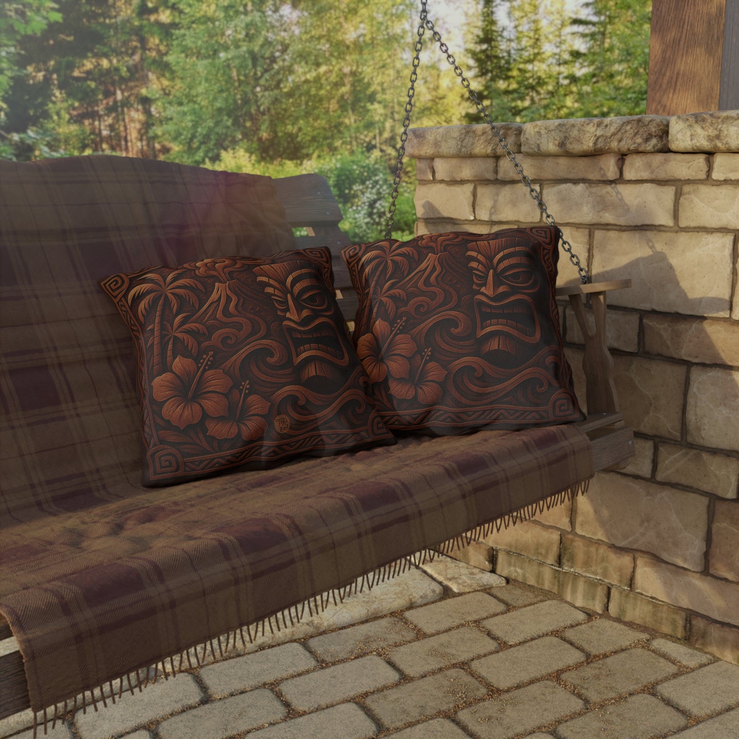Island Chocolate Factory - Outdoor Throw Pillow