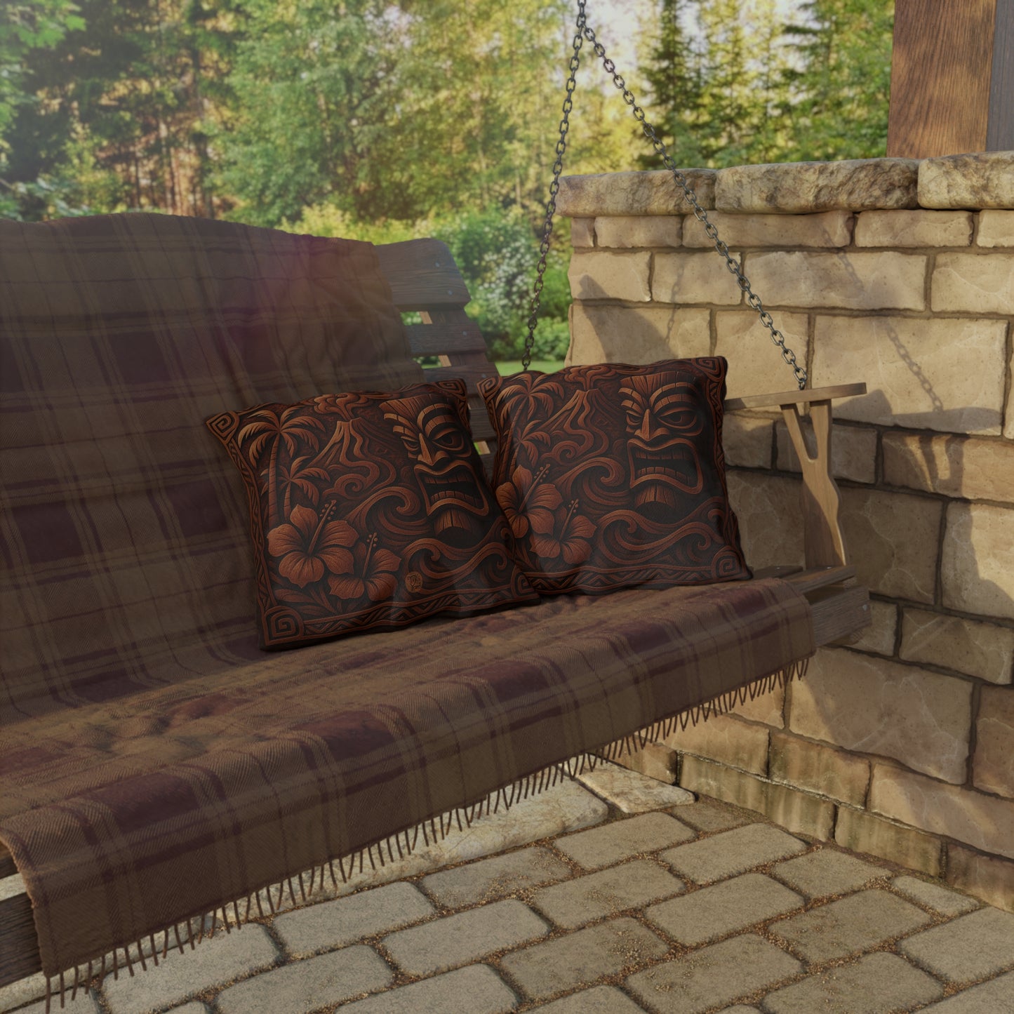 Island Chocolate Factory - Outdoor Throw Pillow