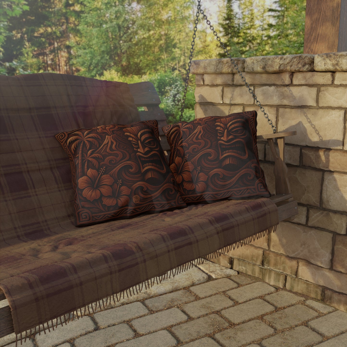 Island Chocolate Factory - Outdoor Throw Pillow