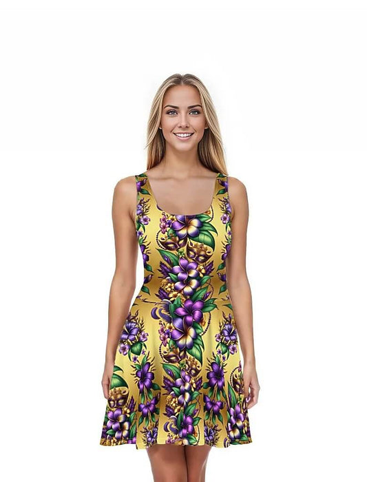 Masquerade Aloha - Mardi Gras Hawaiian Dress