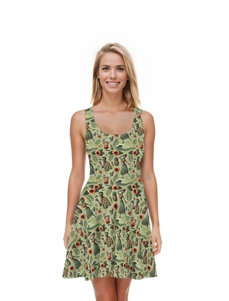 Dead Luau Zombie Hawaiian Dress Dead Luau Zombie Hawaiian Dress