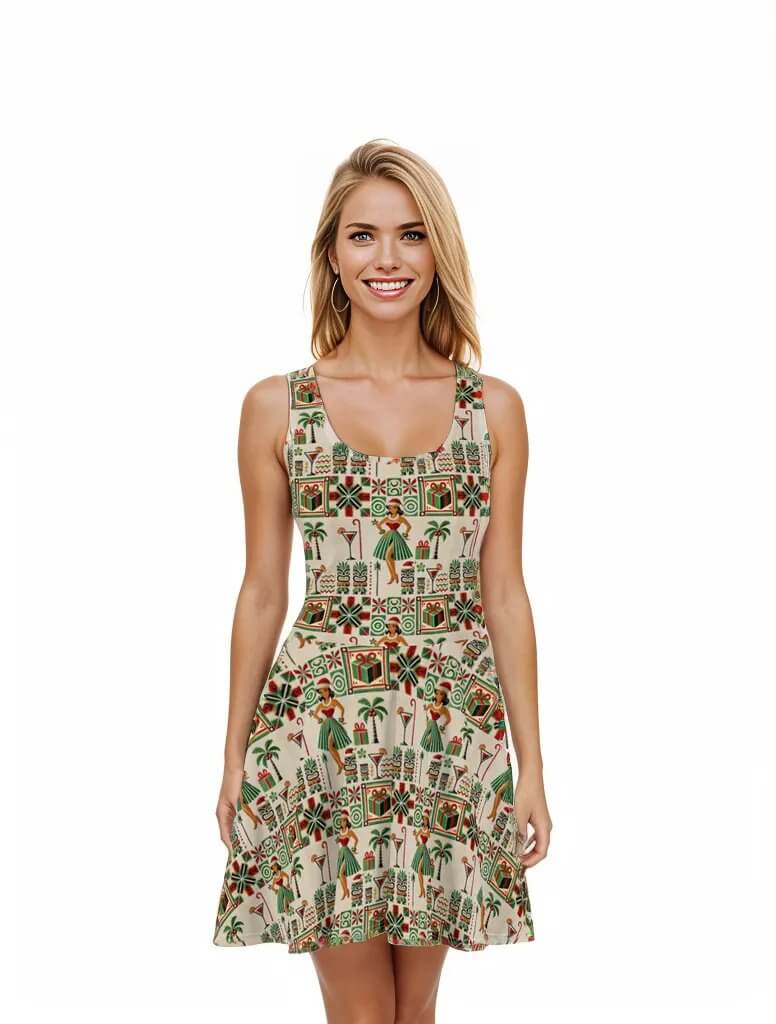 Tiki Christmas - Hawaiian Christmas Dress Tiki Christmas - Hawaiian Christmas Dress
