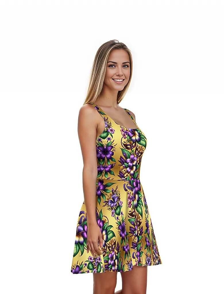 Masquerade Aloha - Mardi Gras Hawaiian Dress
