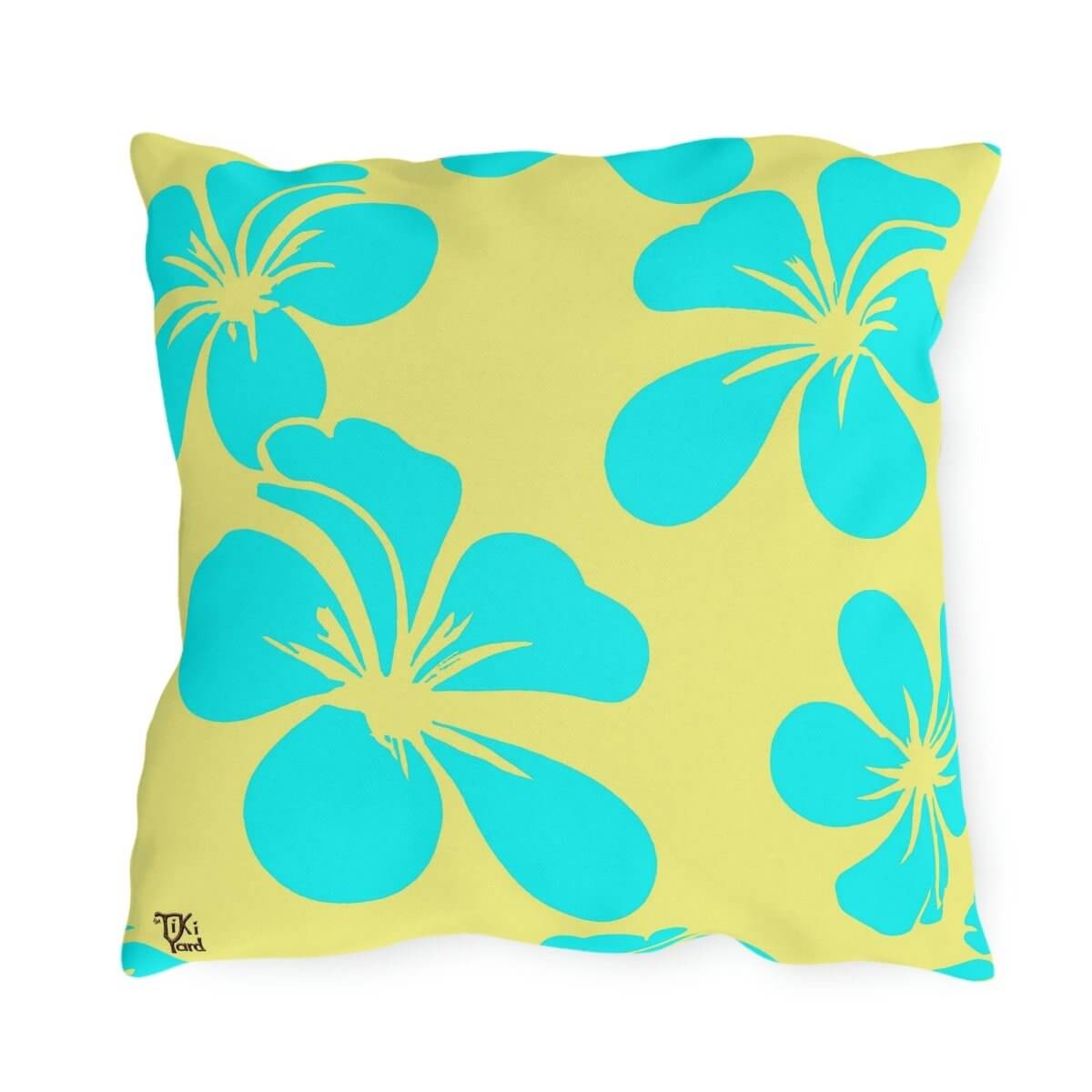 Coastal Blossom - Outdoor Throw Pillow - The Tiki Yard - Outdoor Throw Pillows