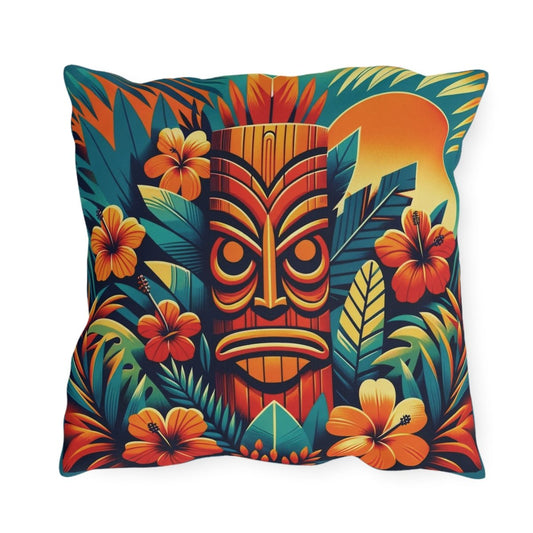 Tropic Guardian - Outdoor Throw Pillow - The Tiki Yard - Outdoor Throw Pillows