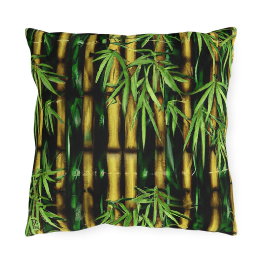 Bamboo Shadows - Outdoor Throw Pillow - The Tiki Yard - Outdoor Throw Pillows