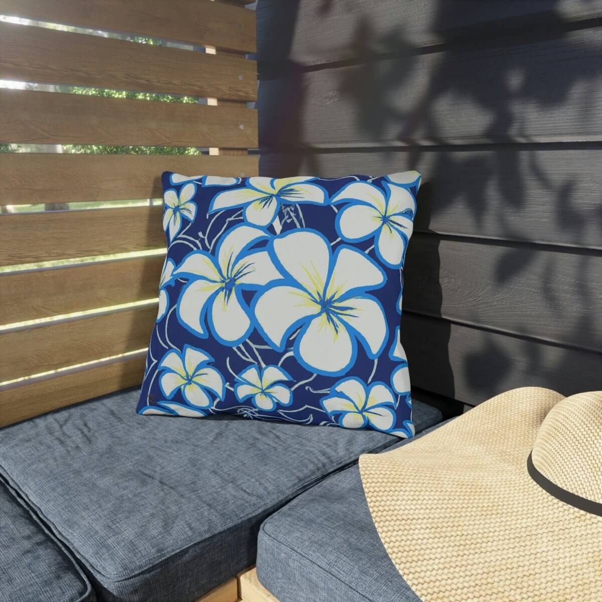 Azure Escape - Outdoor Throw Pillow - The Tiki Yard - Outdoor Throw Pillows