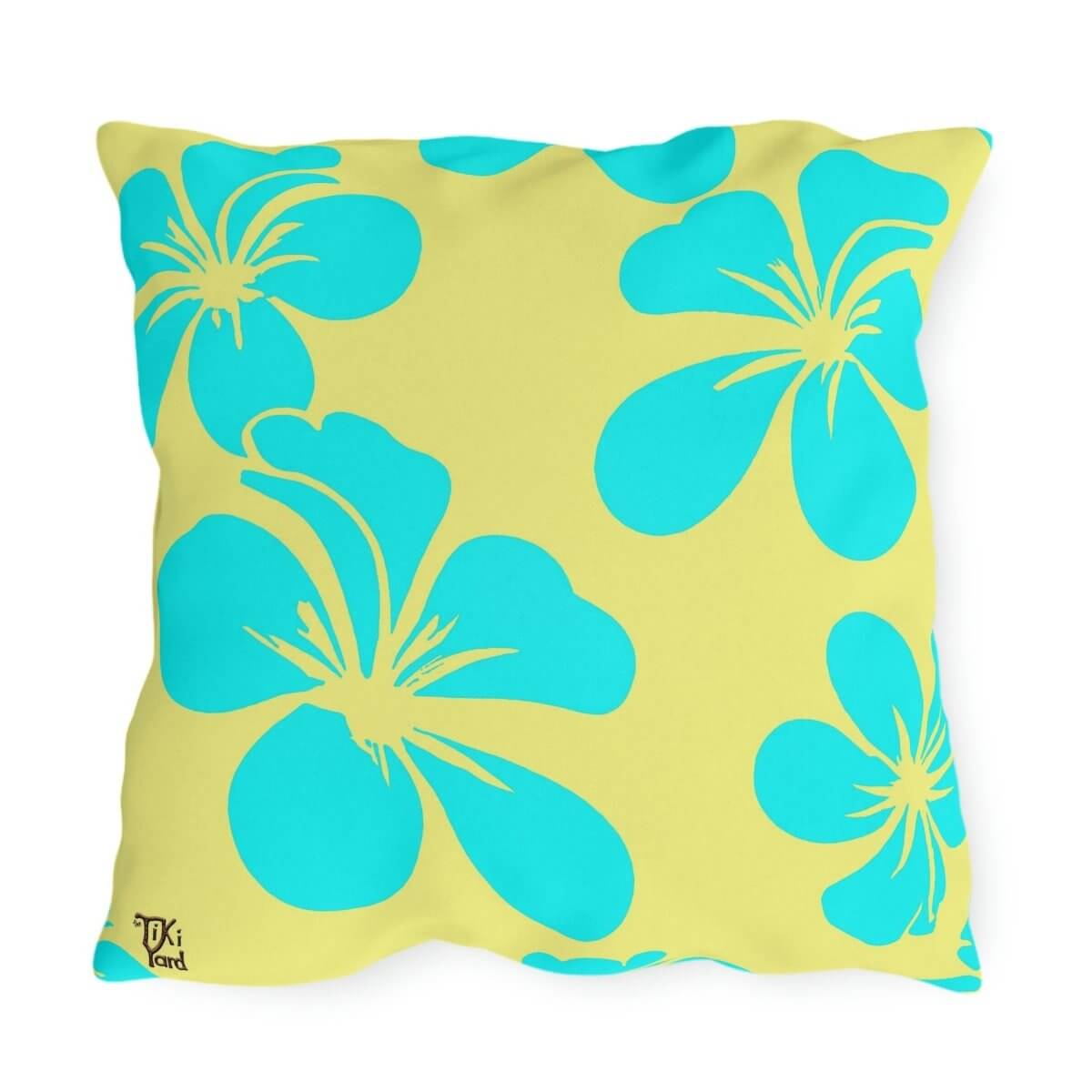 Coastal Blossom - Outdoor Throw Pillow - The Tiki Yard - Outdoor Throw Pillows