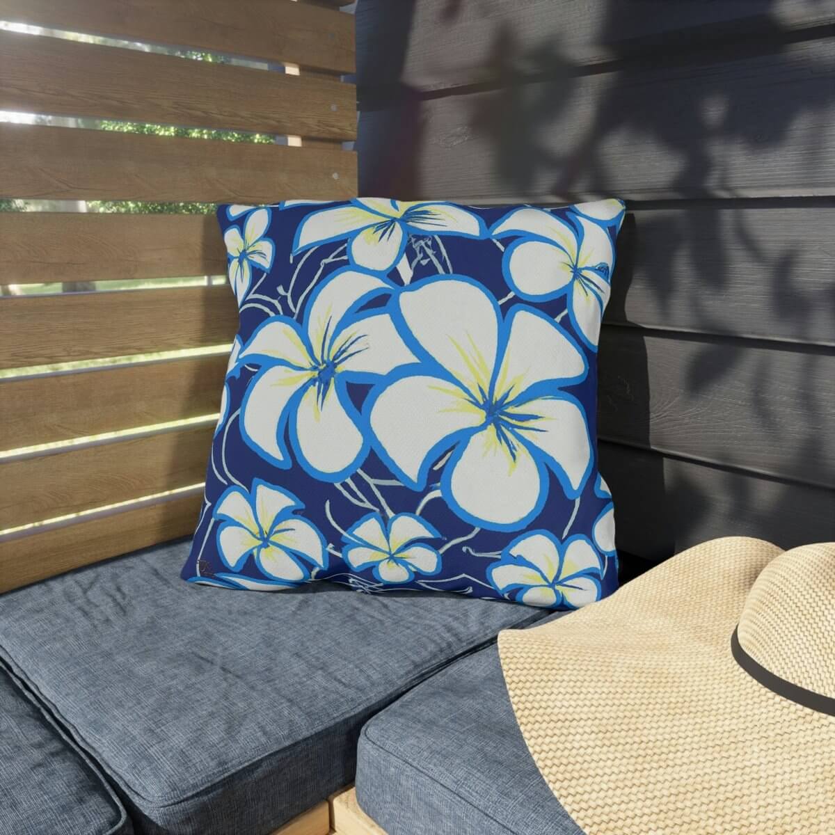 Azure Escape - Outdoor Throw Pillow - The Tiki Yard - Outdoor Throw Pillows