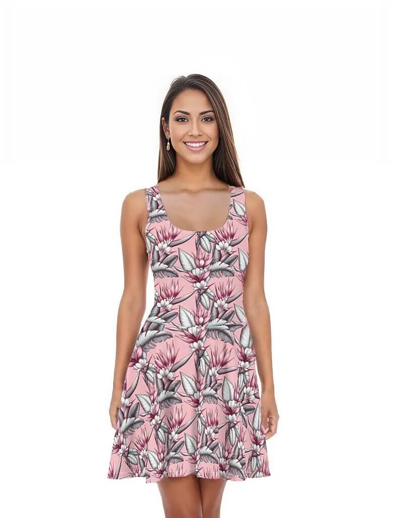 Kauai Dream - Hawaiian Dress - The Tiki Yard - Women's Hawaiian Skater Dress