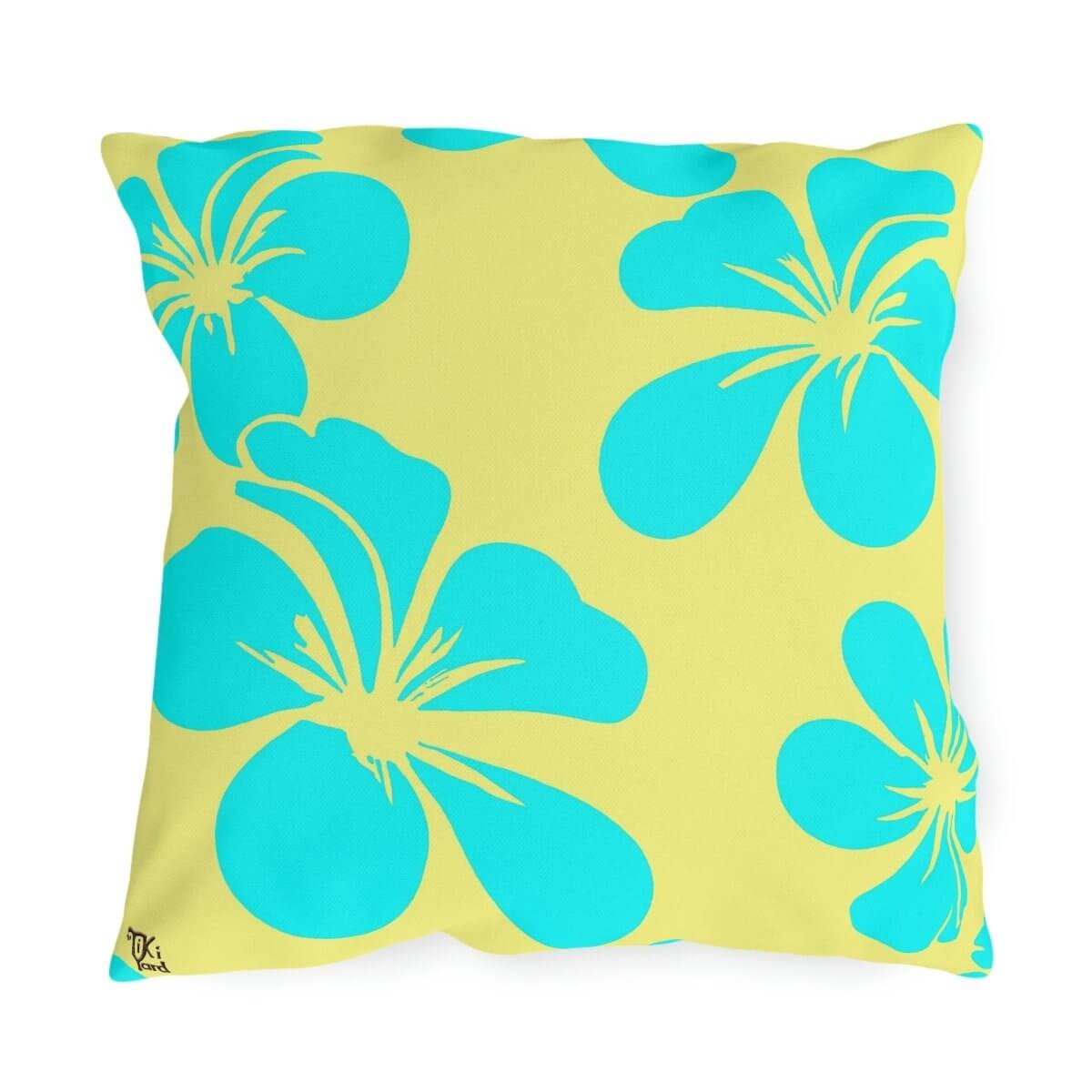 Coastal Blossom - Outdoor Throw Pillow - The Tiki Yard - Outdoor Throw Pillows