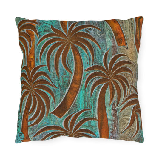 Palm Luminescence - Outdoor Throw Pillow - The Tiki Yard - Outdoor Throw Pillows