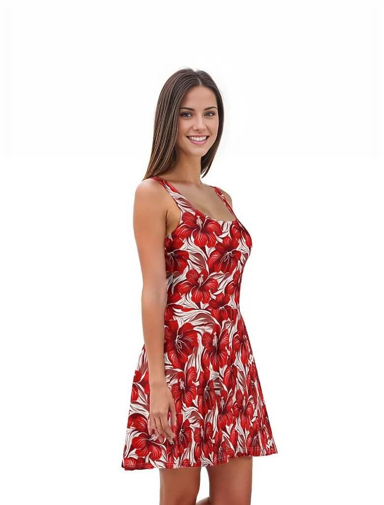 Luau Secrets - Hawaiian Dress - The Tiki Yard - Women's Hawaiian Skater Dress