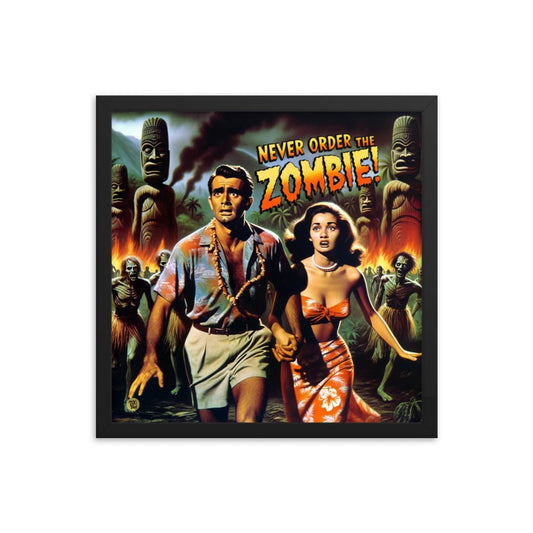 The Zombie - Framed Poster - The Tiki Yard - Wall Art