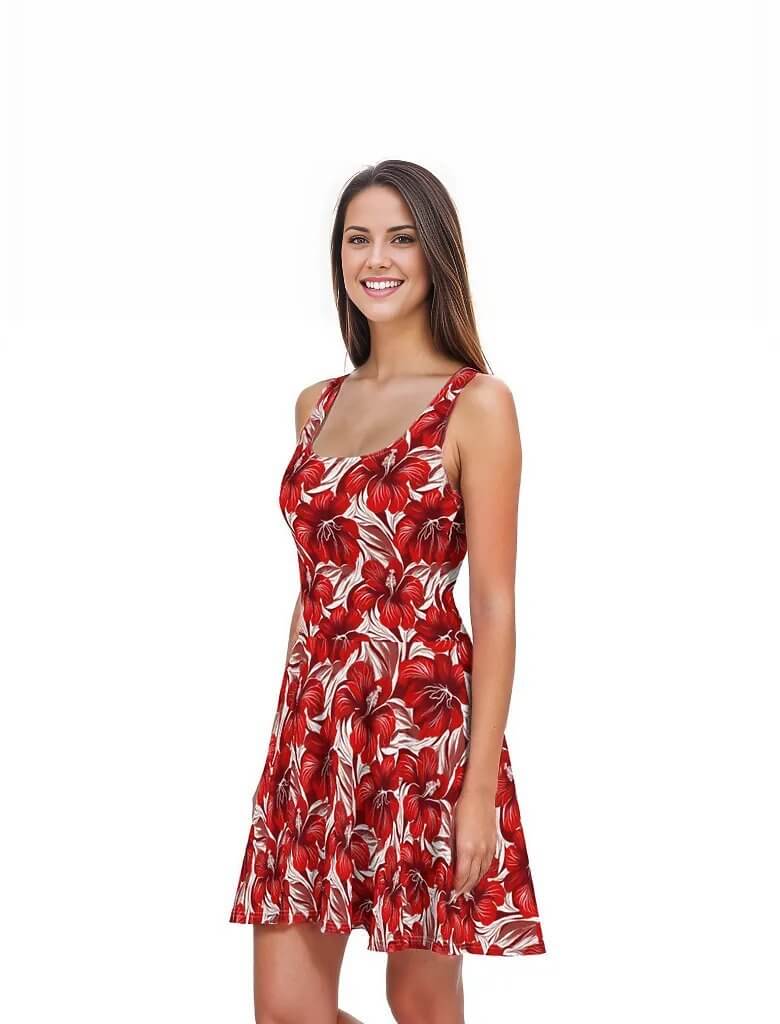 Luau Secrets - Hawaiian Dress - The Tiki Yard - Women's Hawaiian Skater Dress
