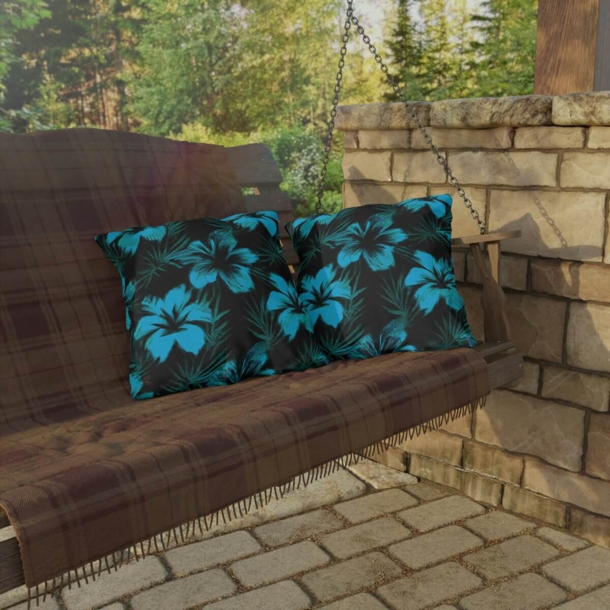 Island Breeze - Outdoor Throw Pillow - The Tiki Yard - Outdoor Throw Pillows