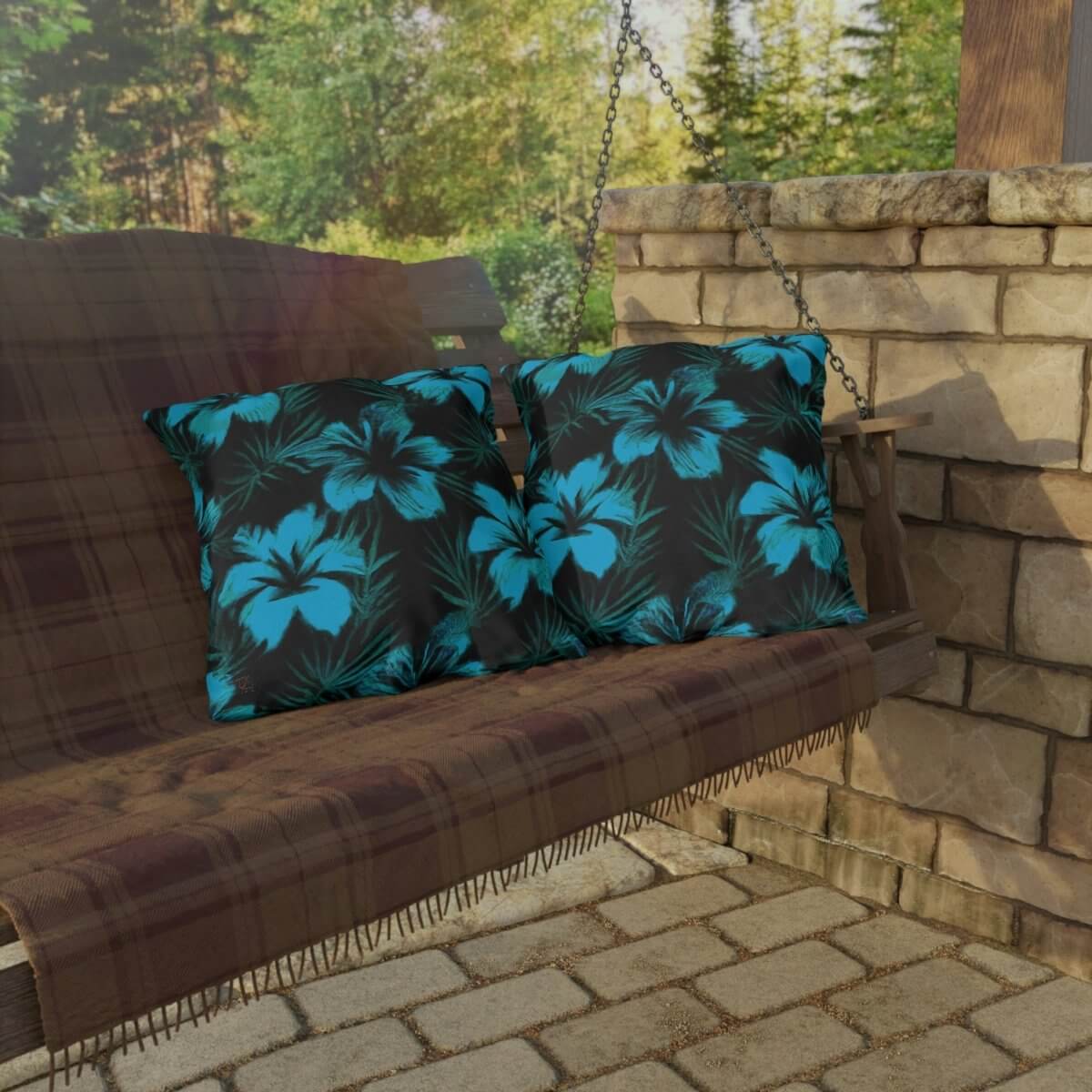 Island Breeze - Outdoor Throw Pillow - The Tiki Yard - Outdoor Throw Pillows