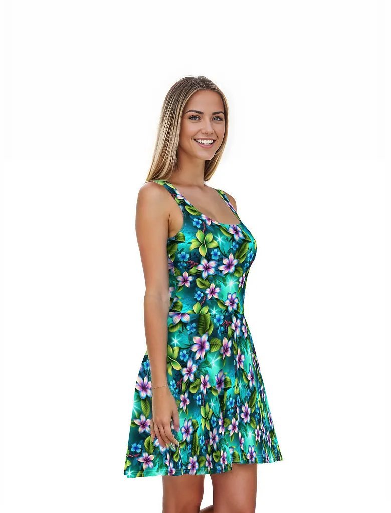 Hanalei Lullaby - Hawaiian Dress - The Tiki Yard - Women's Hawaiian Skater Dress