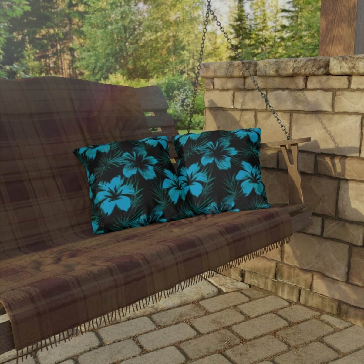 Island Breeze - Outdoor Throw Pillow - The Tiki Yard - Outdoor Throw Pillows