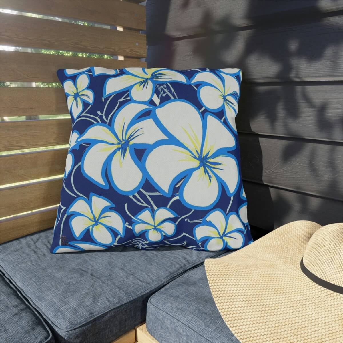 Azure Escape - Outdoor Throw Pillow - The Tiki Yard - Outdoor Throw Pillows