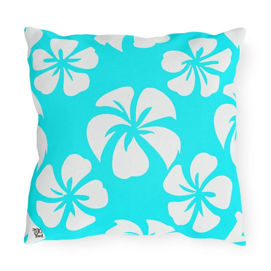 Sea Flowers - Outdoor Throw Pillow - The Tiki Yard - Outdoor Throw Pillows