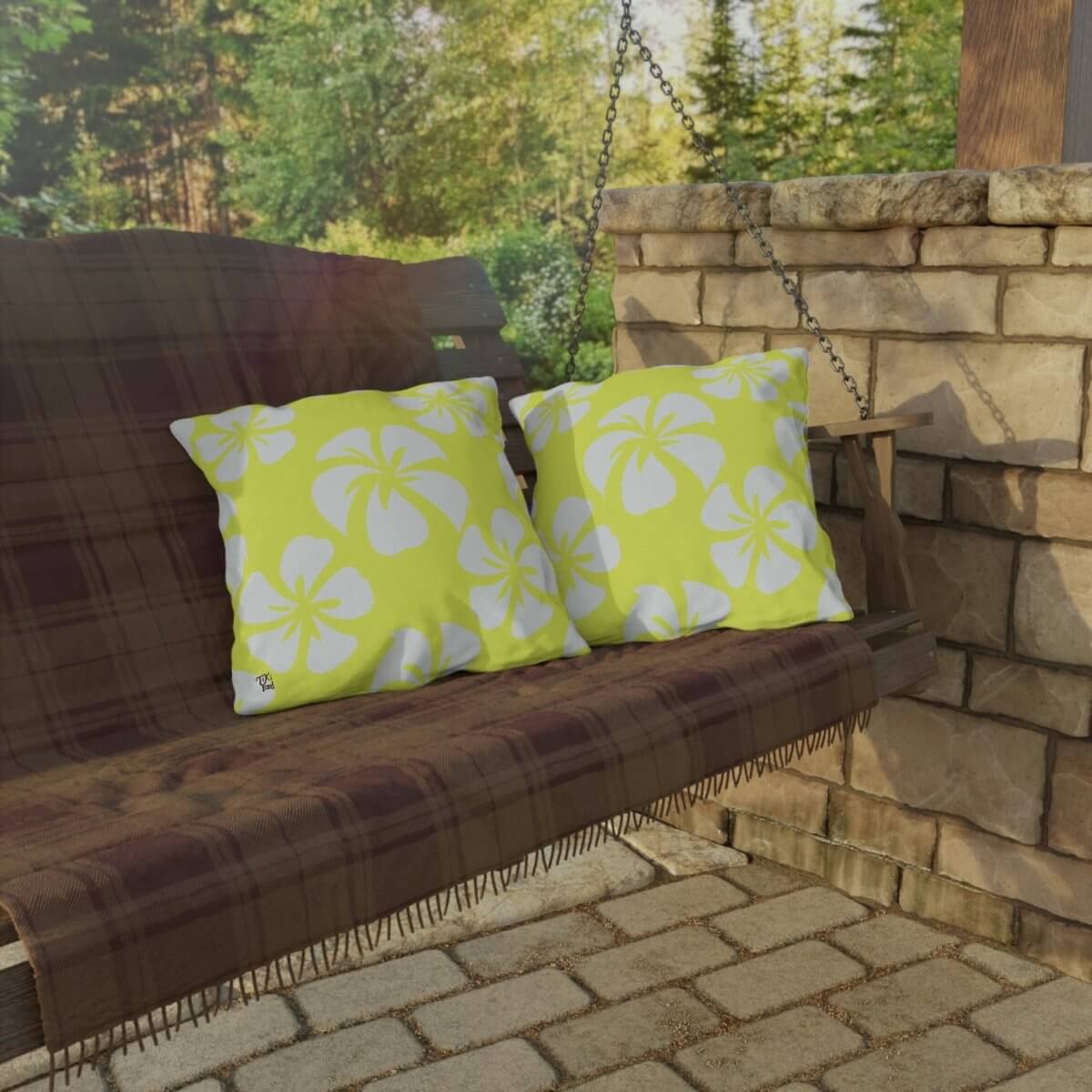 Island Delight - Outdoor Throw Pillow - The Tiki Yard - Outdoor Throw Pillows