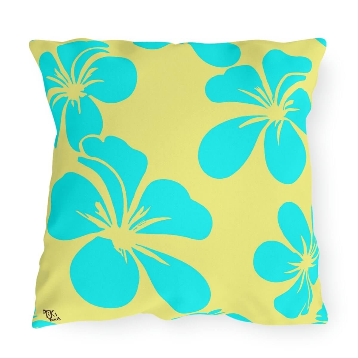 Coastal Blossom - Outdoor Throw Pillow - The Tiki Yard - Outdoor Throw Pillows