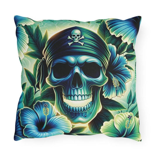 Pirates Aloha - Outdoor Throw Pillow - The Tiki Yard - Outdoor Throw Pillows