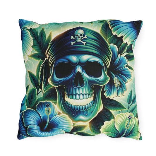 Pirates Aloha - Outdoor Throw Pillow - The Tiki Yard - Outdoor Throw Pillows
