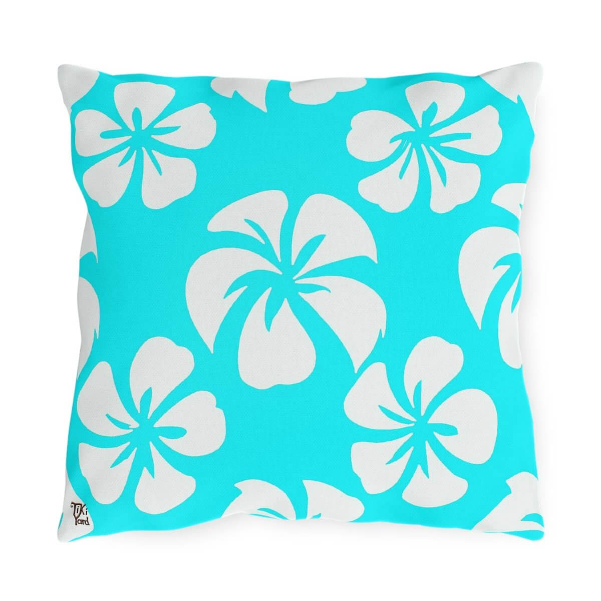 Sea Flowers - Outdoor Throw Pillow - The Tiki Yard - Outdoor Throw Pillows