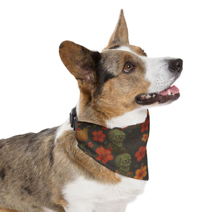 Zombie Aloha - Zombie Hawaiian Pet Bandana Collar