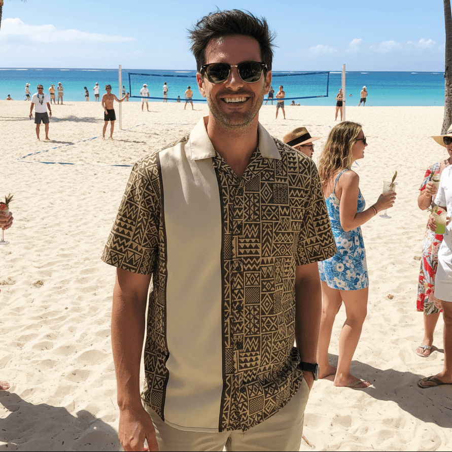 Paneled Kapa - Hawaiian Shirt