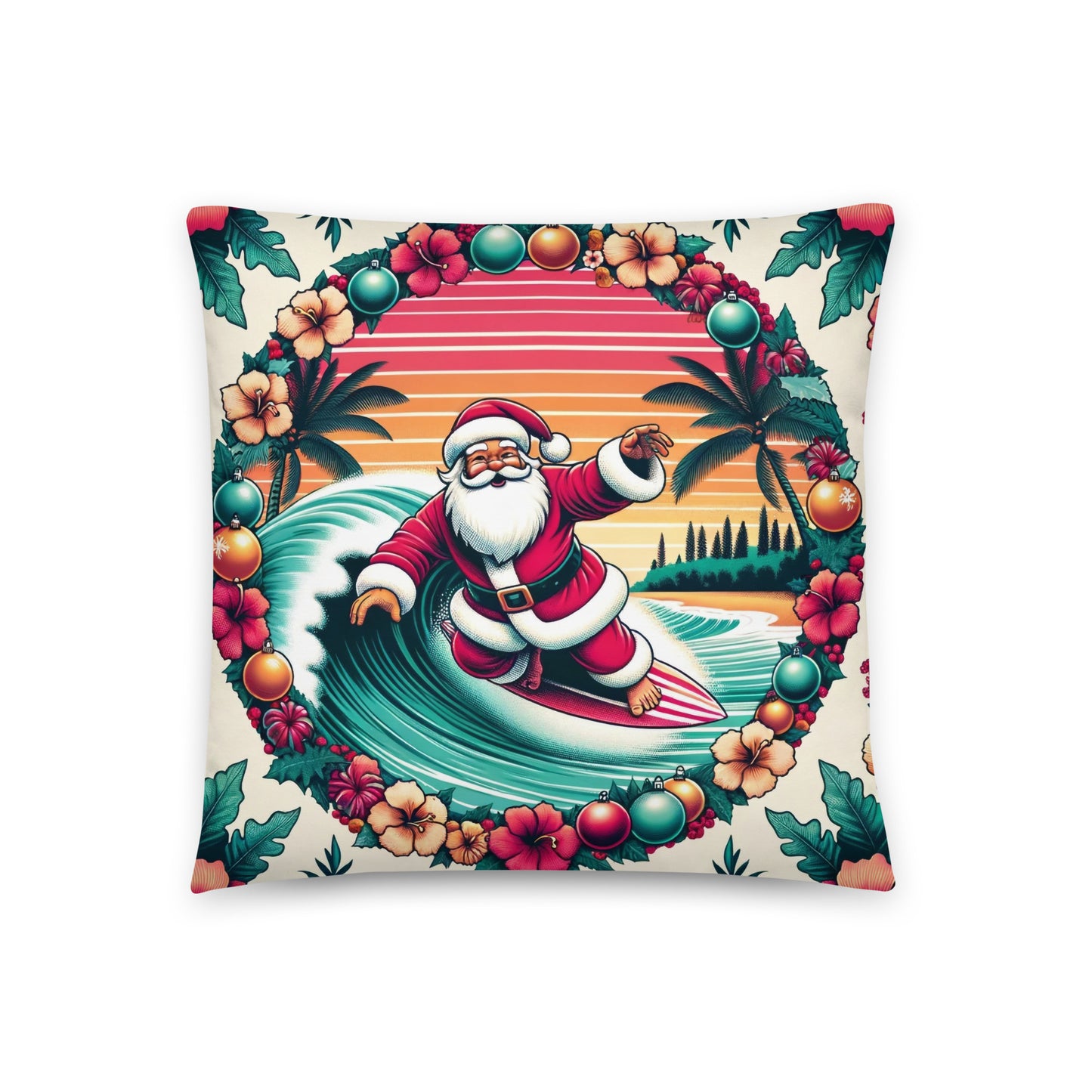 Santa's Break - Indoor Christmas Throw Pillow