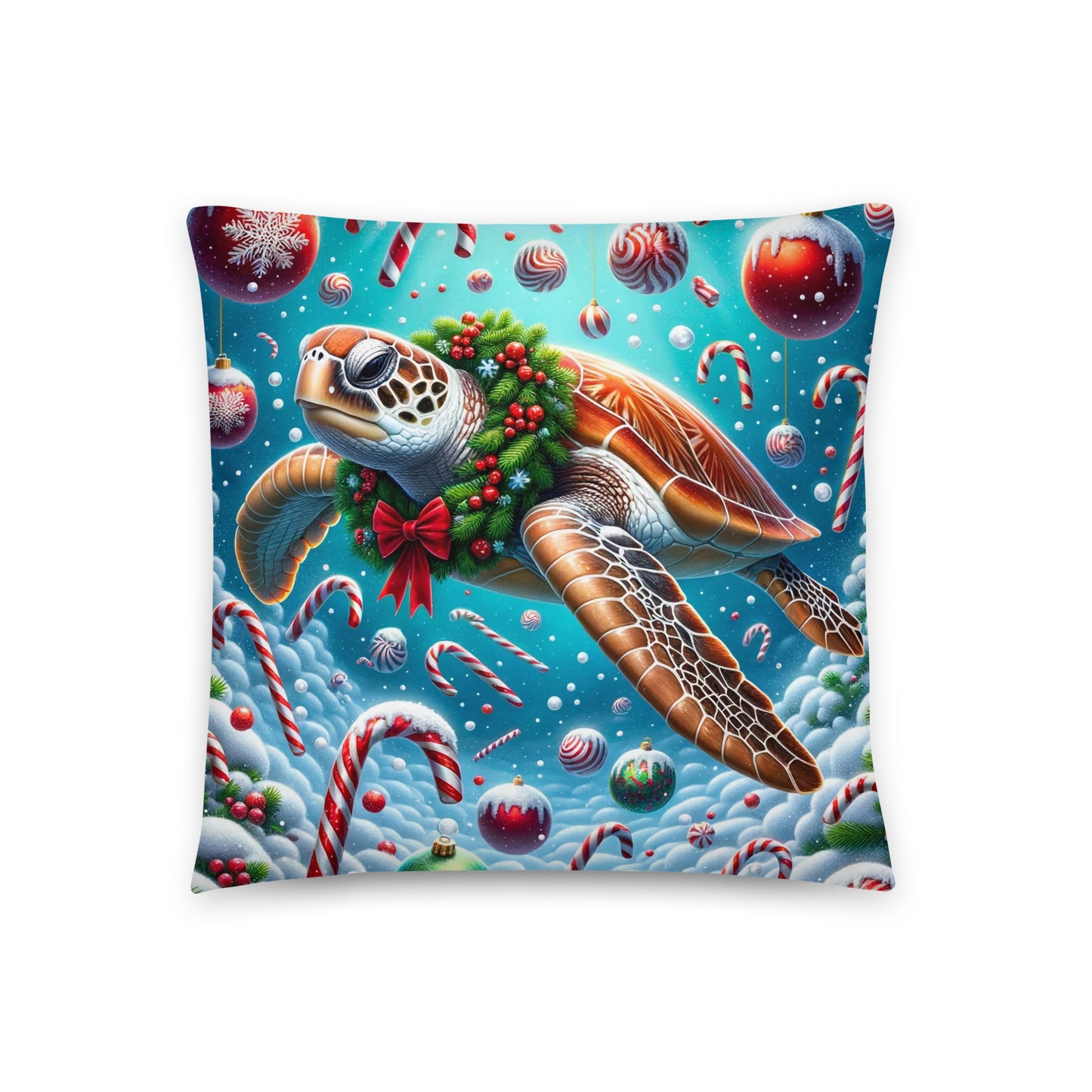 Oceanic Christmas - Indoor Christmas Throw Pillow