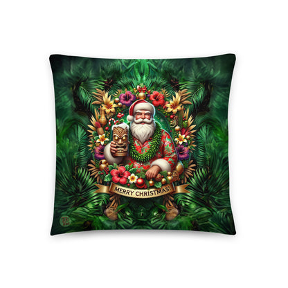 Santa's Island Christmas - Indoor Christmas Throw Pillow