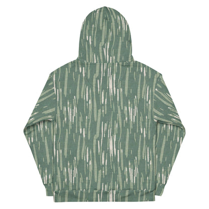 Tiki Nahele Hawaiian Hoodie in green with unique island-inspired pattern, perfect for cool evenings and casual outings.