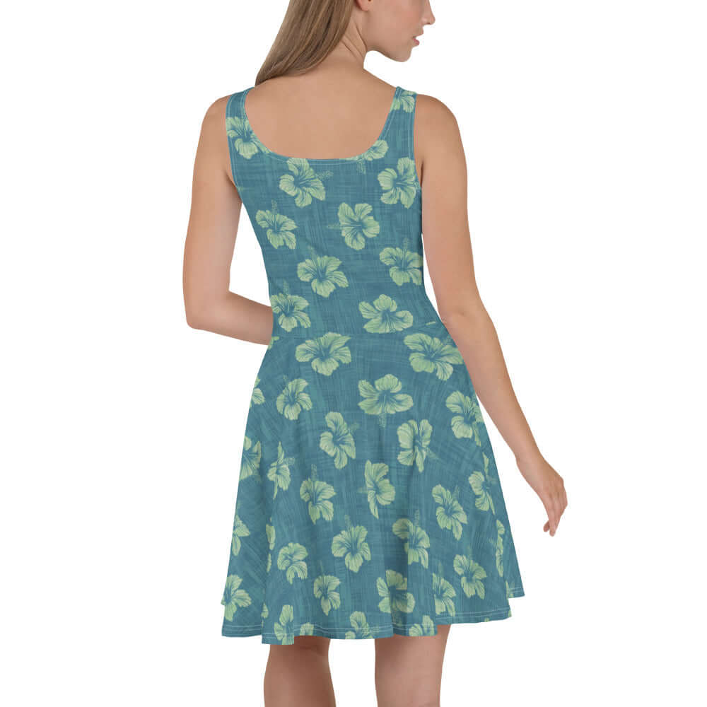 aloha casual dress Cora Spearman Hawaii WOMENS Mod Aloha Navy Aloha Shirt Dress M