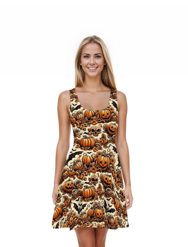 Halloween Luau - Halloween Hawaiian Dress