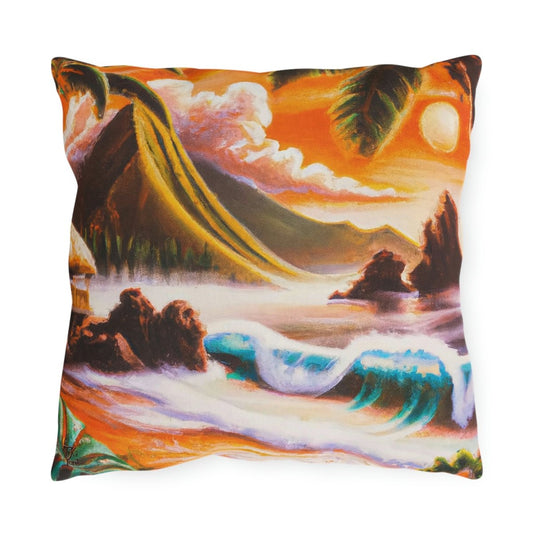 Dream Time - Outdoor Throw Pillow - The Tiki Yard - Outdoor Throw Pillows