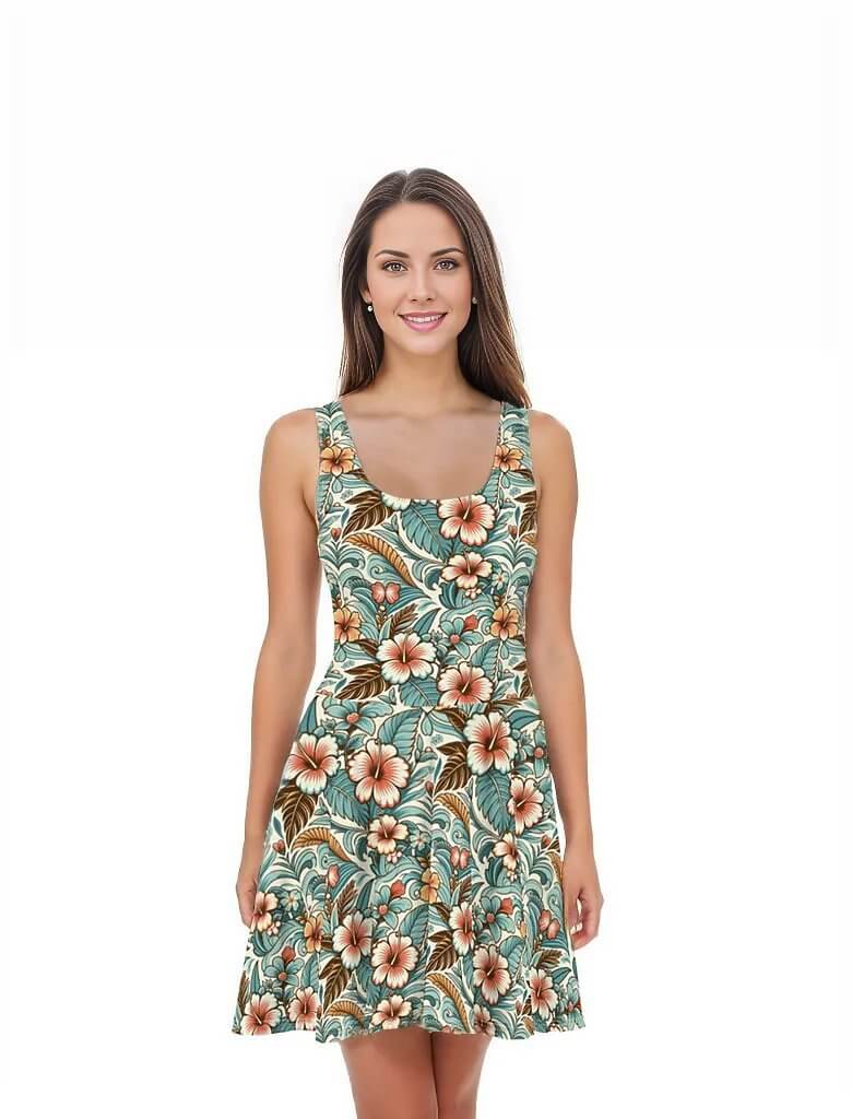 Kona Breeze - Hawaiian Dress - The Tiki Yard - Women's Hawaiian Skater Dress