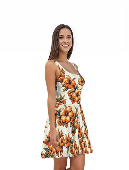 Maui Dreams - Hawaiian Dress - The Tiki Yard - Women's Hawaiian Skater Dress