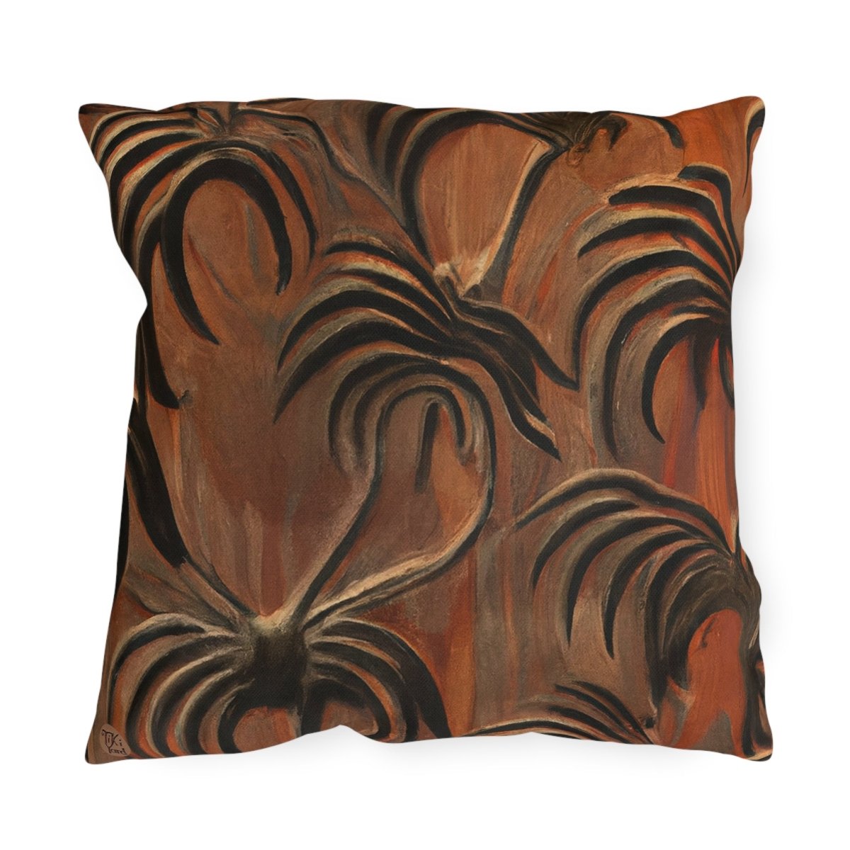 Palm Craft - Outdoor Throw Pillow - The Tiki Yard - Outdoor Throw Pillows