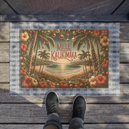 Christmas Utopia - Doormat - The Tiki Yard - Outdoor Christmas Doormat