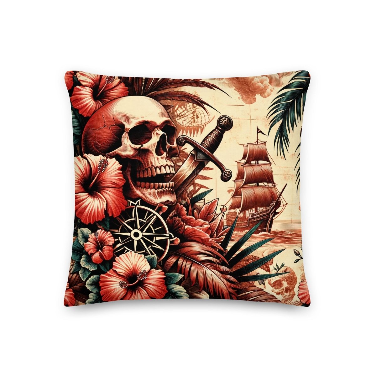 Pacific Requiem - Indoor Throw Pillow - The Tiki Yard - Indoor Throw Pillows