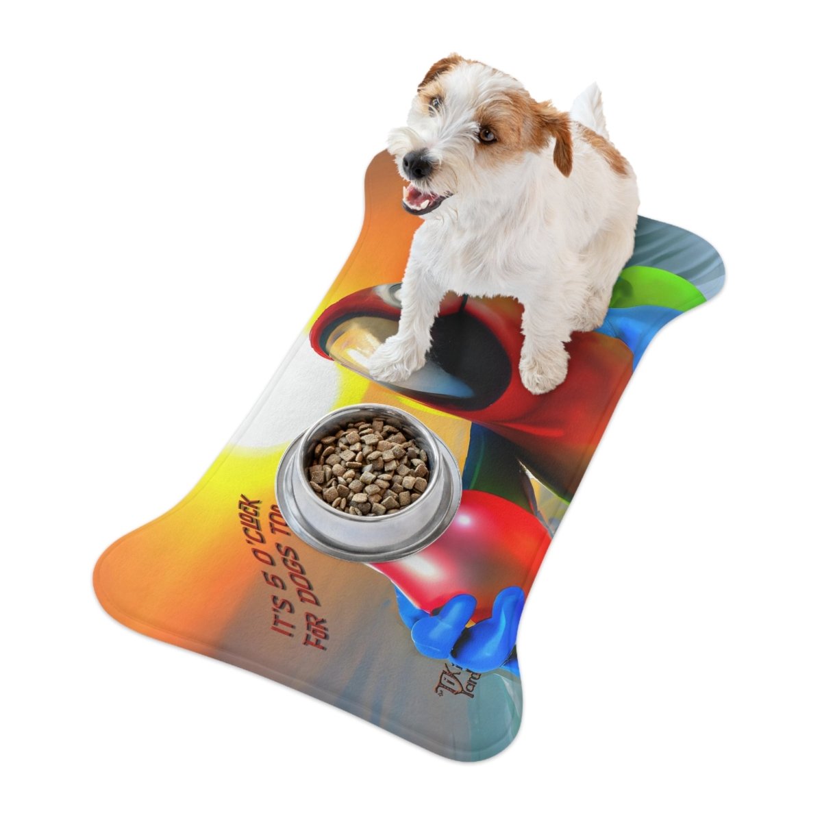 5 O'Clock - Dog Feeding Mat - The Tiki Yard - Dog Bowl Mat