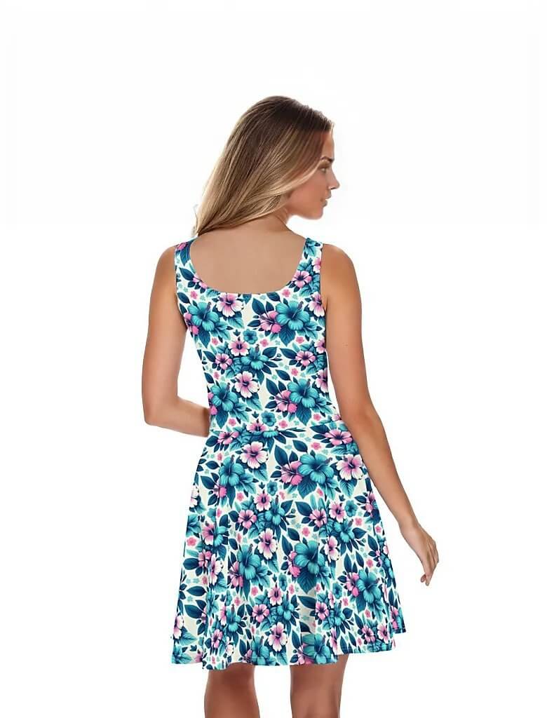 Nohea Pua - Hawaiian Dress - The Tiki Yard - Women's Hawaiian Skater Dress