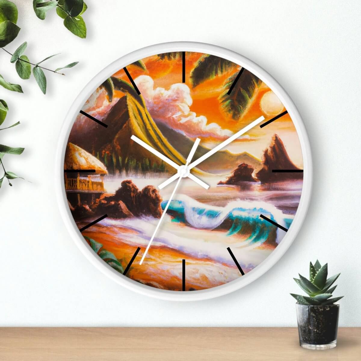 Dream Time - Wall Clock - The Tiki Yard - Wall Clocks