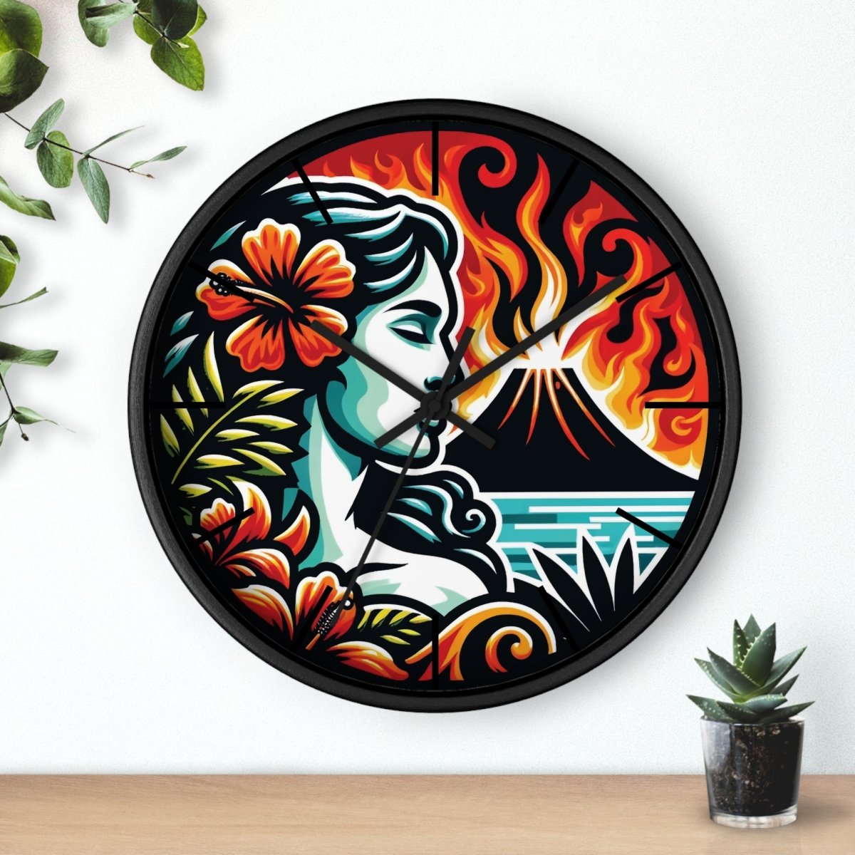 Burning Desire - Wall Clock - The Tiki Yard - Wall Clocks