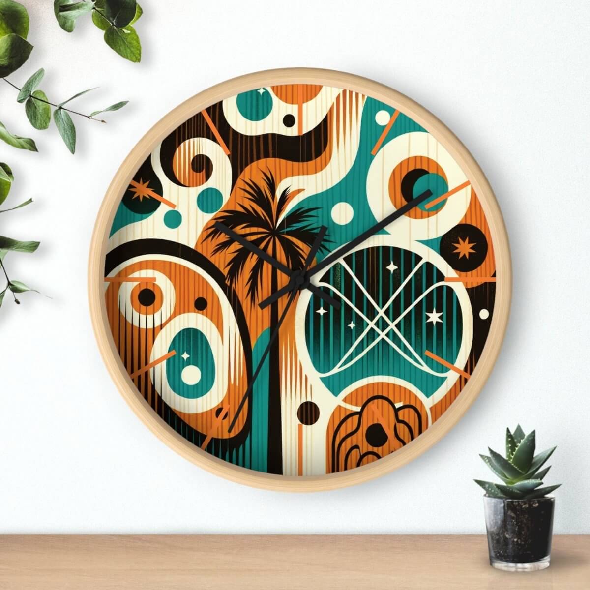 Atomic Rewind - Wall Clock - The Tiki Yard - Wall Clocks