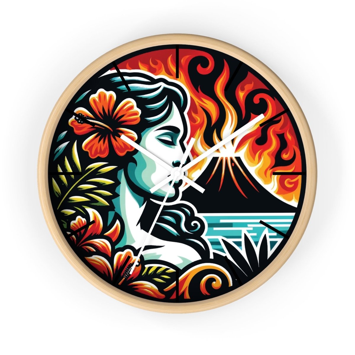 Burning Desire - Wall Clock - The Tiki Yard - Wall Clocks